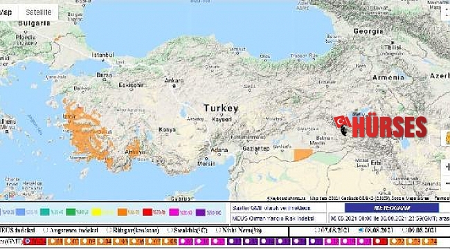 Ege ve Antalya, yangın riskinde &#039;turuncu&#039; kategoride