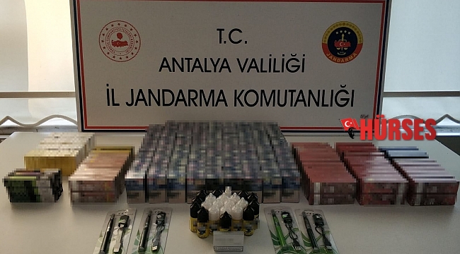 Kemer&#039;de kaçak sigara operasyonu: 1 gözaltı