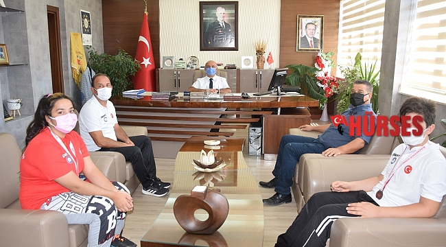 Kumluca Kaymakamı Kolsuz, madalyalı judocuları ağırladı
