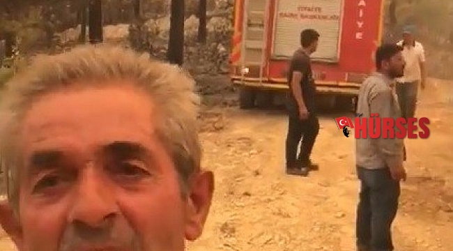 Mahallesi yanmaktan kurtarılan vatandaş ekiplere övgüler yağdırdı