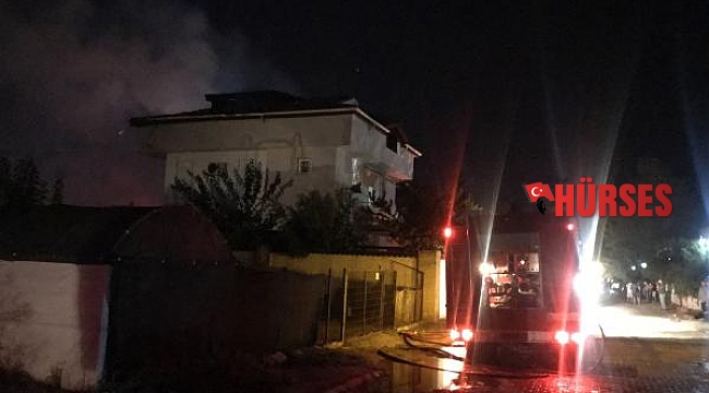 Serik'te villada yangın