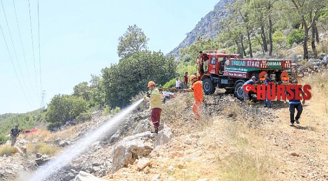 Tünektepe&#039;de  yangın