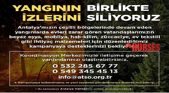 Yangının izlerini birlikte sileceğiz