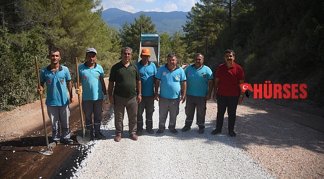 Alanya'da yol yapım çalışmaları