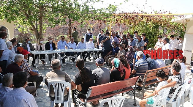 Bakan Kurum'dan, Manavgat yangınından etkilenen mahallelerde inceleme