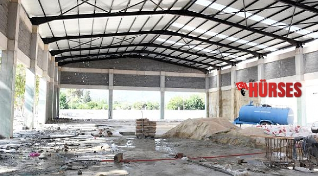 Beton fabrikasında çalışmalar devam ediyor