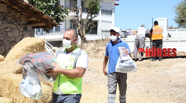 Büyükşehir yangın sonrası yaraları sarıyor