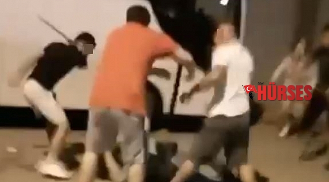 Genç kadın ve ailesine palalı saldırı cep telefonu kamerasında