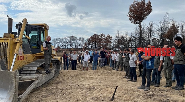 Manavgat'ta yanan 100 hektar alanda ekim öncesi toprak işleme çalışmaları tamamlandı