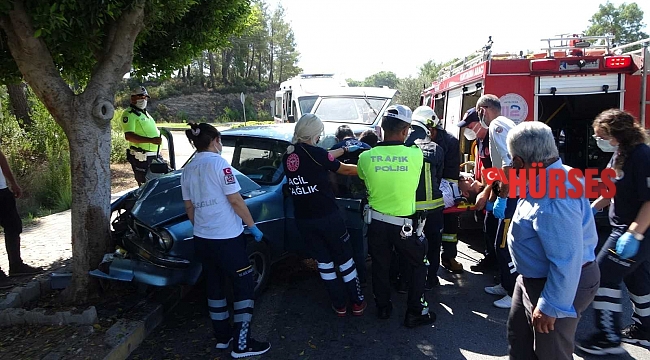 Seyir halindeyken sara krizi geçirdi, ağaca çarpıp yaralandı