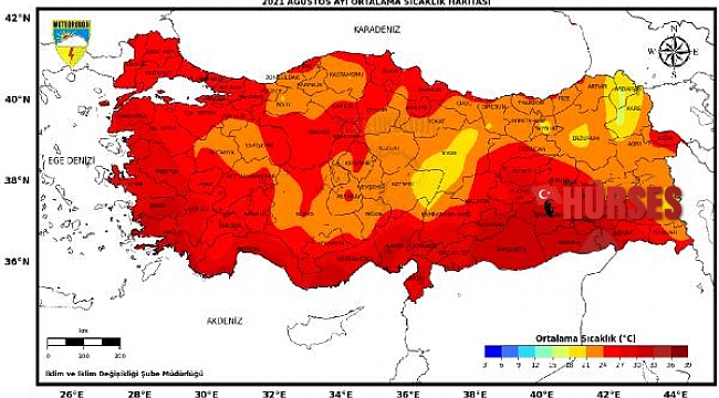 Son 50 yılın en sıcak 6'ncı ağustosu yaşandı