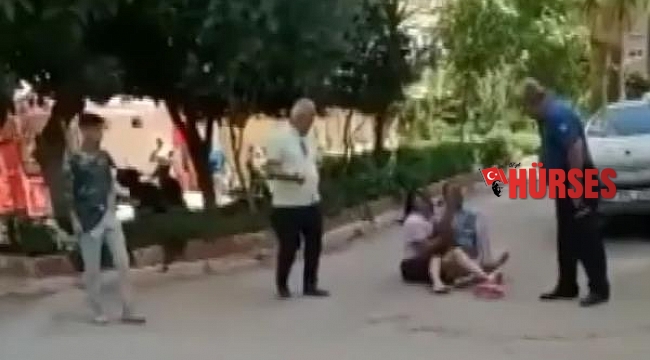 Taşlı, yumruklu otopark kavgası kamerada
