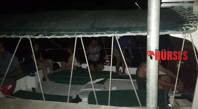 Teknede 13 İranlı kaçak göçmen yakalandı