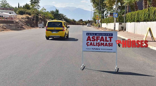 Kepez'de asfalt çalışması