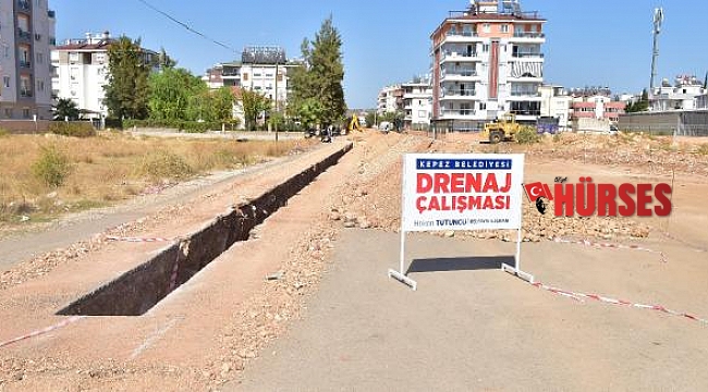 Kepez'de yağmur suyu hattı çalışmaları devam ediyor