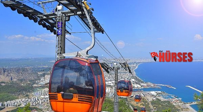 Teleferikle kuşbakışı manzara