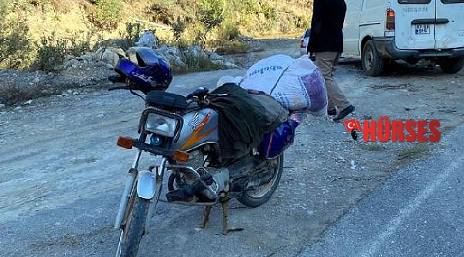 Kamyonla motosiklet çarpıştı: 2 yaralı