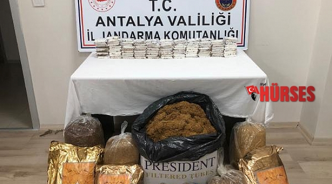 Side'de kaçak tütün ve uyuşturucu operasyonu