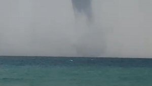 Antalya açıklarında 'kocaman hortum'