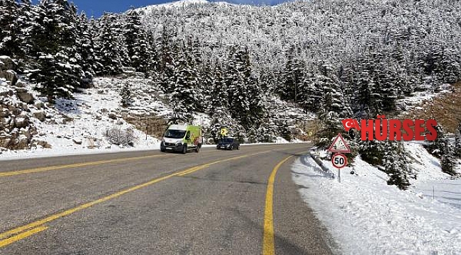 Antalya'da kar manzarası