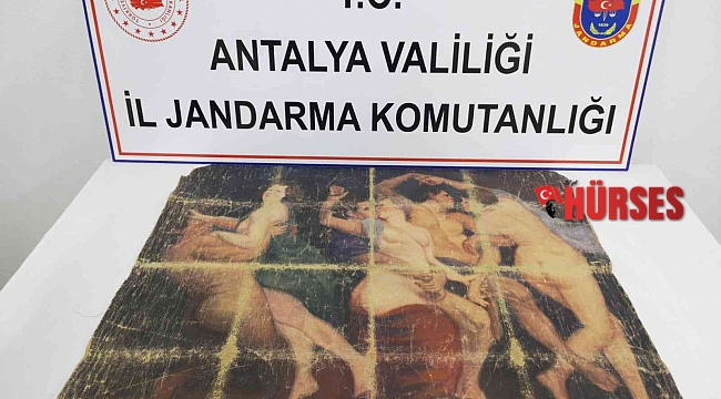 Antalya'da milyonluk tarihi tablo operasyonu