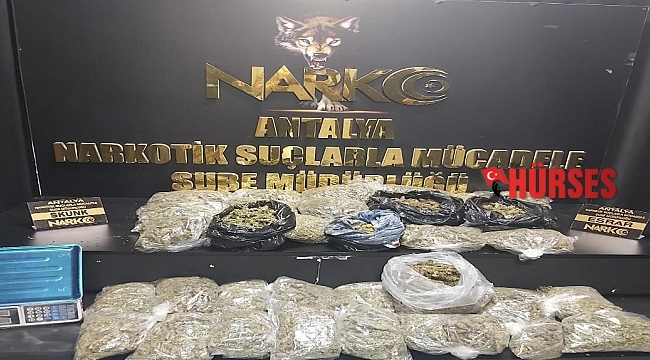 Antalya'da yeni yıl öncesi uyuşturucu tacirlerine operasyon