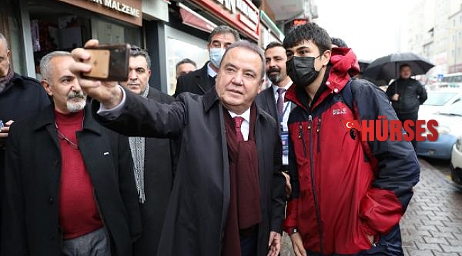 Başkan Böcek'e Kayserililer yoğun ilgi gösterdi