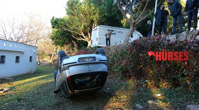 Berna öğretmen, otomobiliyle parka uçtu