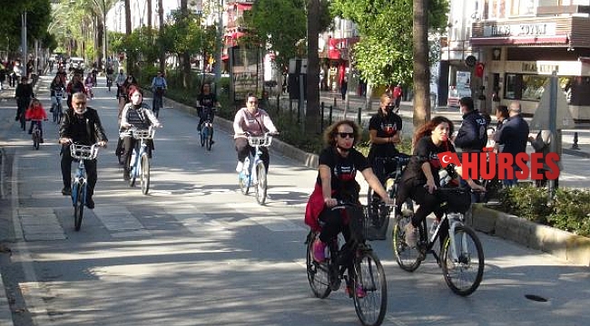 Kadına yönelik şiddete ve çocuk istismarına karşı pedal çevirdiler