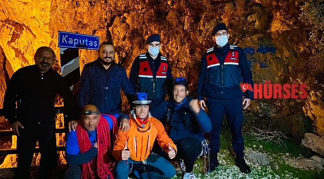Kaş'ta doğa yürüyüşü sırasında kaybolan 3 kişi bulundu