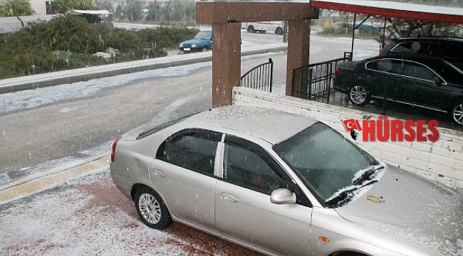 Manavgat'ta dolu yağışı