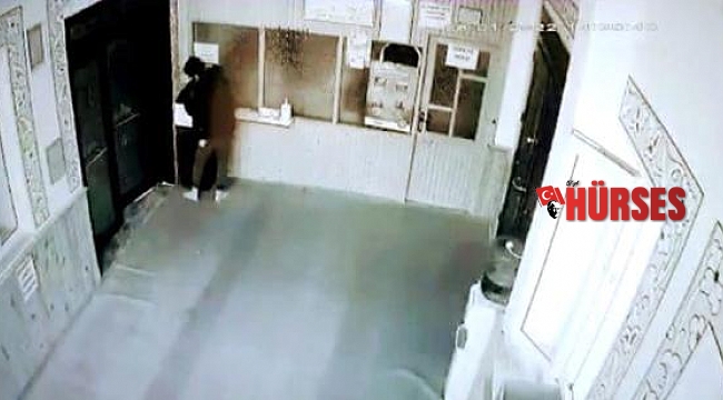 Camideki yardım kutusunu çalan şüpheli yakalandı