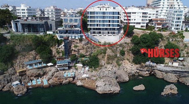 Falezlerde denize sıfır bina için yıkım kararı