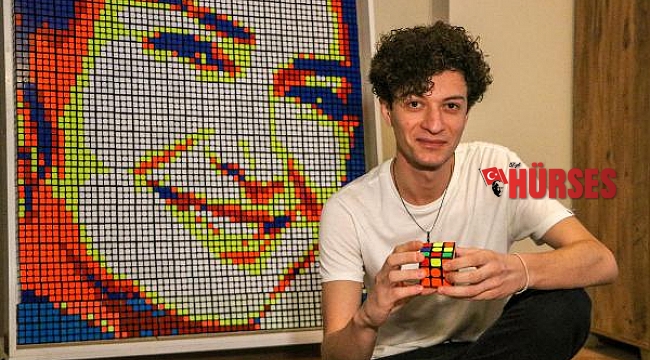 Rubik küpleri sanat eserine dönüştürüyor