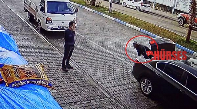 Üzeri kirli işçisini otomobilinin bagajında taşıdı
