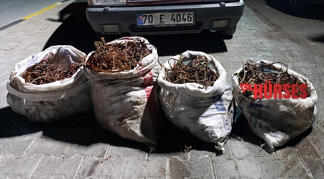 150 kilo bakır kablo çalan 4 şüpheli yakalandı