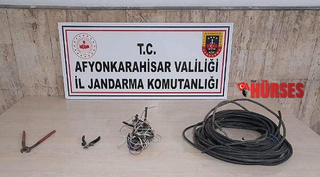 Emirdağ'da kablo hırsızları yakalandı
