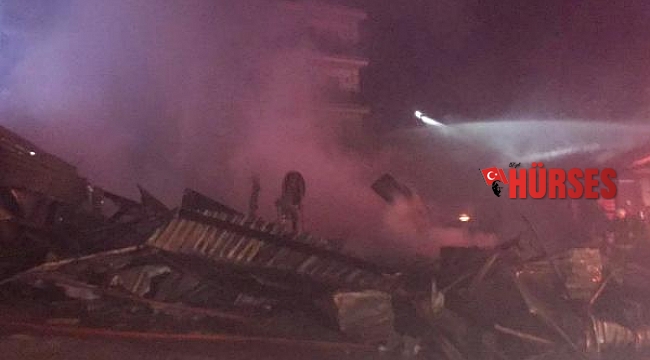 Hızar atölyesinde yangın