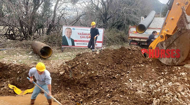 İbradı'da iki mahallede yağmur suyu sorunu çözüldü