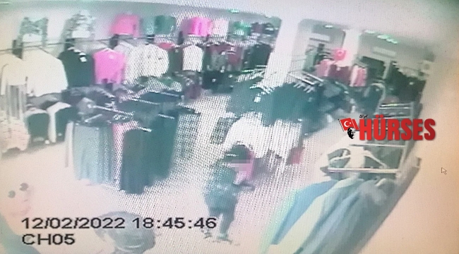 Köpeğiyle mağazaya gelip 280 TL değerinde mont çaldı