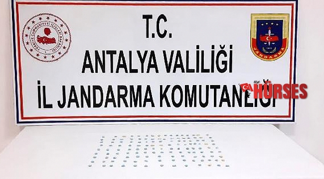 Kumluca&#039;da 134 uyuşturucu hap ele geçildi