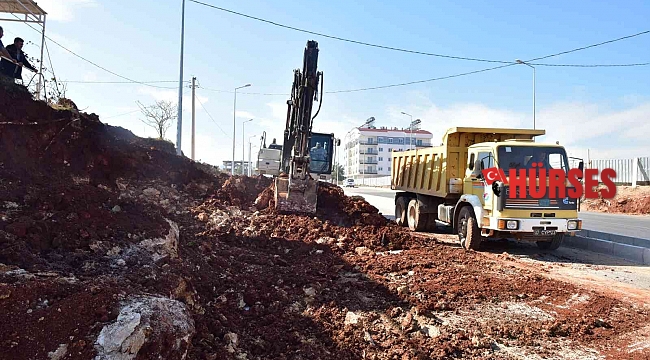 Şehir Hastanesi yolunda yol genişletme çalışması