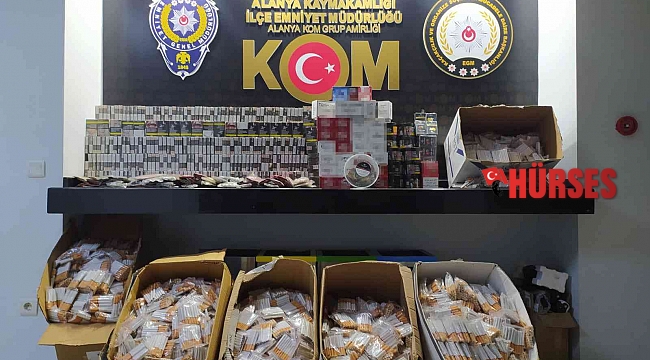 Alanya'da gümrük kaçağı tütün ürünleri ele geçirildi