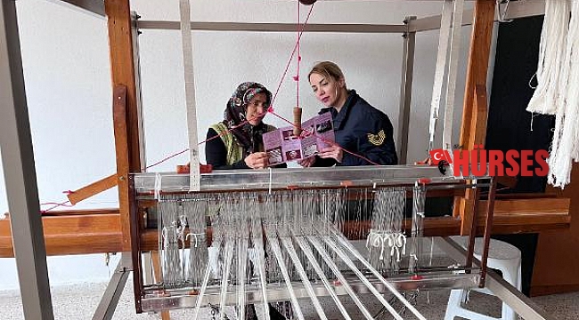 Halı dokuma atölyesindeki kadınlara KADES anlatıldı