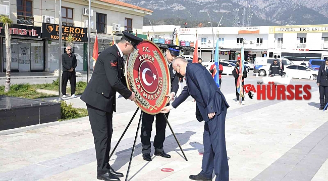 Kemer'de Çanakkale Zaferi törenle kutlandı