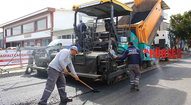 Kumluca Sanayi Sitesi'nde asfalt çalışması
