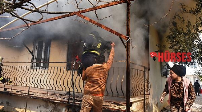 Yeni evli çiftin dairesi, alev alev yandı