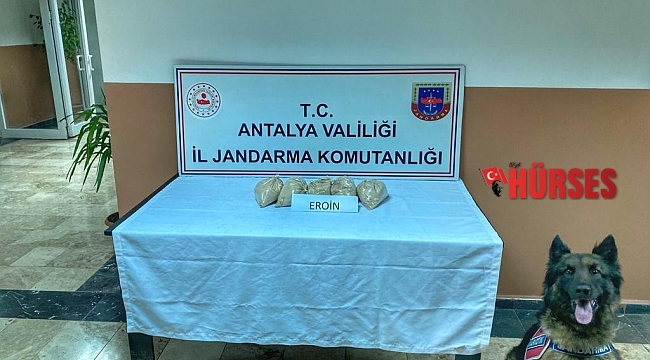 Antalya'da 5 kilo eroin ele geçirildi: 1 gözaltı