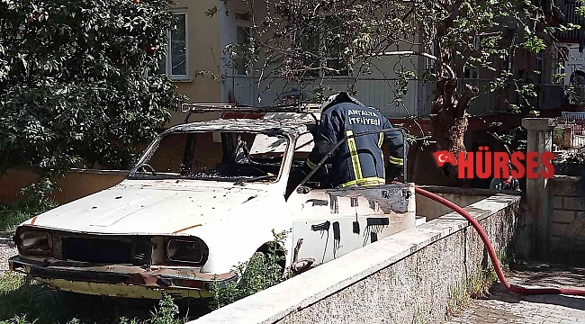 Antalya'da araç yangını