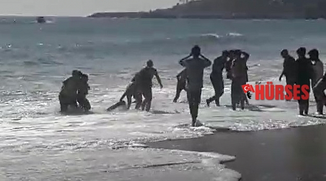 Antrenman uçuşu yapan paraşütçü, kız arkadaşıyla denize düştü